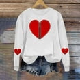 thumbnail image 4 of HAiming Womens Valentines Sweatshirt Loose Long Sleeve Crew Neck Pullover Cute Graphic Shirts Trendy Festival Tops, 4 of 6