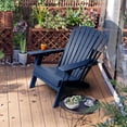 thumbnail image 3 of FUNBERRY Folding Adirondack Chair with Adjustable Backrest, HDPE All Weather Fire Pit Chairs with Cup Holder, 3 of 8