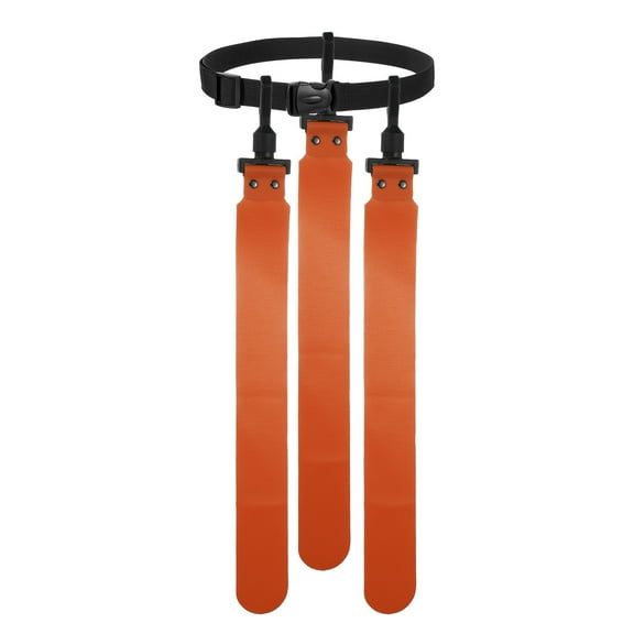 Uxcell Flag Football Set, Adjustable Flag Football Belt with 1 Belt and 3 Flags  Easy Tear Away for Men Women Players Training Competition (Orange)