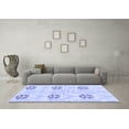 thumbnail image 3 of Ahgly Company Indoor Round Oriental Blue Modern Area Rugs, 6' Round, 3 of 4