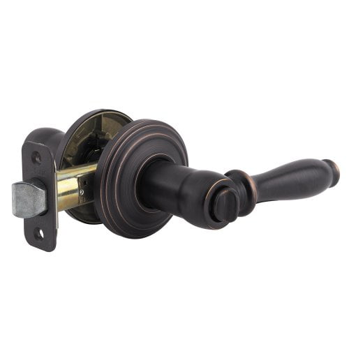 Ashfield Bed/Bath Lever in Venetian Bronze, The product is manufactured in China By Kwikset