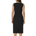 thumbnail image 3 of INSPIRE CHIC Women's Boat Neck Sleeveless Midi Formal Dress S Black, 3 of 6
