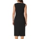 thumbnail image 3 of Vestido formal sin mangas de midi con cuello barco para mujeres INSPIRE CHIC, negro, talla L, 3 of 6