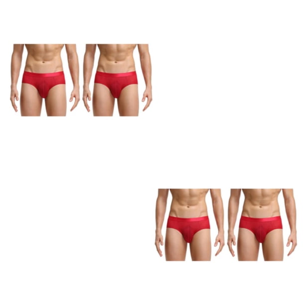 Sonducket 2x calzoncillos transpirables de cintura baja para hombre de máxima comodidad con ropa interior Sexy para hombre, calzoncillos sexys rojo 3XL 2Conjunto