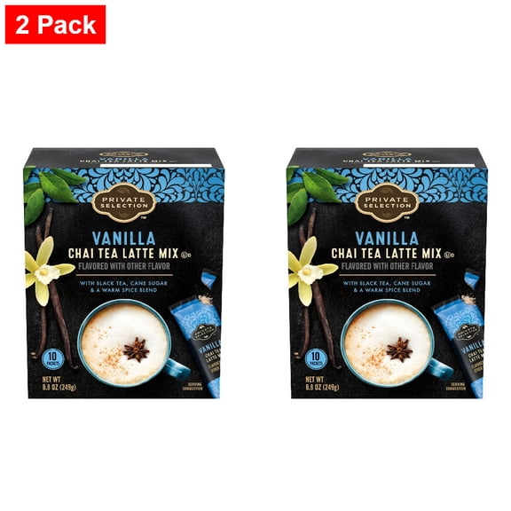 Private Selection Vanilla Chai Tea Latte Mix Packets 10 ct / 8.8 oz - 2 Pack