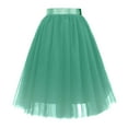 thumbnail image 5 of XIAONU Women's Tulle Midi Tutu Skirt Bow-Accented Fluffy Layered Skirts Elegant Princess Party Skirt, 5 of 5