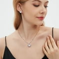 thumbnail image 6 of Bamiki White Pearl Necklace and Earrings Set | 925 Sterling Silver Jewelry Set with Pendant and earrings Valentine's Day Gift, 6 of 9