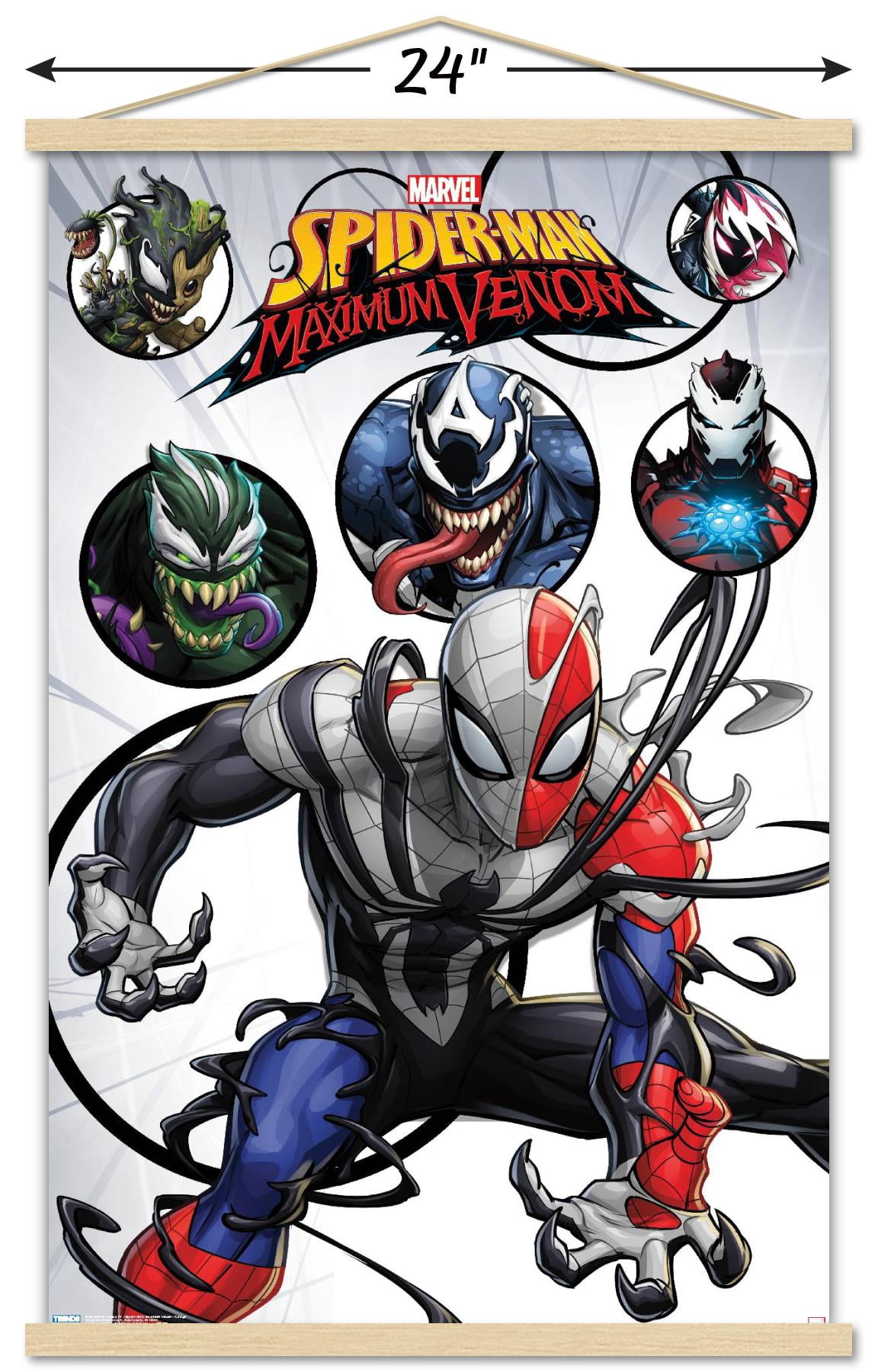 Marvel Comics TV - Spider- Man: Maximum Venom - Collage Wall Poster with Magnetic Frame, 22.375" x 34"