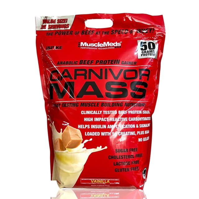 Carnivor Mass Vainilla Caramelo Musclemeds 10 lbs Bolsa MMDCARNIVORMASSVAINILLA10LBS