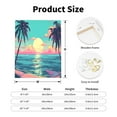 thumbnail image 2 of Gaeub Retro Palm Beach Sunset Print Modern Canvas Wall Art Prints,Artwork Abstract Paintings,Canvas Decorative,Pictures on Canvas for Home Decorations,Wall Decor, 2 of 6