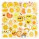 thumbnail image 1 of Pegatinas Sunshine Sun Smiley de vinilo impermeables, 60 unidades, 1 of 5