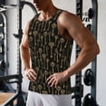 thumbnail image 5 of Pofeuu Keys Print Men's Workout Tank Tops Sleeveless Muscle Gym Shirt Quick Dry-X-Large, 5 of 7