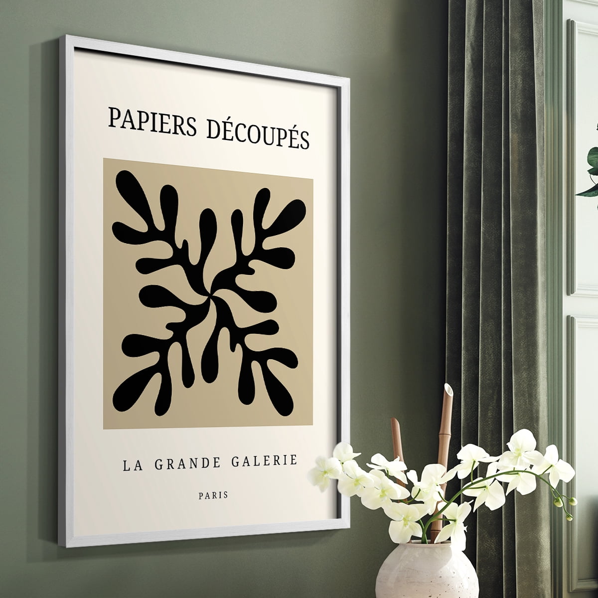 Matisse CCCXCIX in White Solid Wood 8 x 10 Framed Print