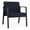 Open House Navy, variant on Waterfall Reception Waiting Oversize Guest Chair / Black Steel / Black