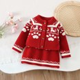 thumbnail image 6 of Kezqiaxn Toddler Girl Matching Sets 2 Piece Cute Printed Button Knit Top and Skirt Fall Outfits Girls' Clothing Sets Size 1-8, 6 of 6