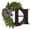 H, variant on Last Name Year Round Front Door Wreath with Bow,Welcome Signs Garland,Personalized Creative 26 Letter Farmhouse Wreath for Door,Monogram Initial Letter Wreaths,Spring Summer Green Wreath 14"