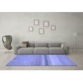 thumbnail image 3 of Ahgly Company Machine Washable Indoor Round Abstract Blue Modern Area Rugs, 7' Round, 3 of 4