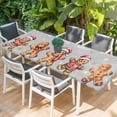 thumbnail image 2 of Gingerbread Grey Table Cloths for 8 Foot Rectangle Tables, Christmas Winter Snowflake Patio Waterproof Elastic Fitted Tablecloths, Washable Rectangular Table Cover for Camping, 2 of 8