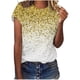 thumbnail image 1 of Blusa de manga corta con estampado digital de cuello redondo casual para mujer Pompotops  hkajfhjk461643, 1 of 3