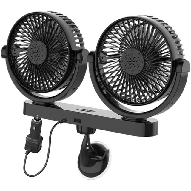 Ventilador de vehículo eléctrico MACHAO 12 V 24 V rotación de 360 grados