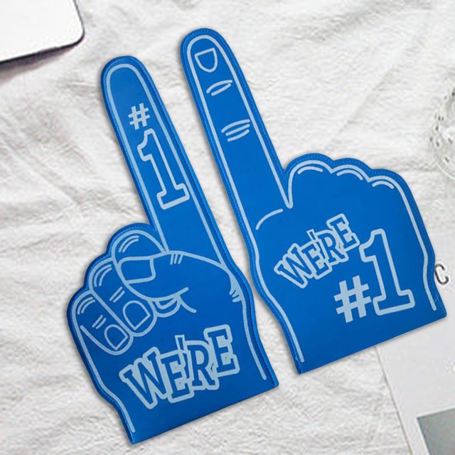 Guantes para eventos de animación, 1 Uds., gesto de victoria en la palma, dibujos animados gigantes, animando n. ° 1, accesorios para eventos deportivos y celebraciones