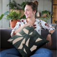 thumbnail image 2 of Plutus 26" x 26" Palm Floral Luxury Throw Pillow in Green, 2 of 2