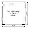 thumbnail image 2 of House Plan Gallery - HPG-0576 - Garage Plan - Single Story Printed Blueprints - Simple to Build (5 Printed Sets), 2 of 3