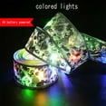 thumbnail image 4 of SLYNSHome Christmas Ribbon Lights Ornament Christmas Tree Decorations String Lights 16.4 Ft 50 LED Copper Wire Lights Xmas Tree Ribbon Colorful Lights Battery Powered for Home Party Indoor, 4 of 8