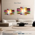 thumbnail image 4 of Elephant Stock Light Abstract Wall Art - Horizontal Multi Panel Canvas - Living Room Wall Decor - Abstract Multi Panel - Orange And Green Decor - 52" x 32", 4 of 8