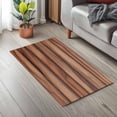 thumbnail image 6 of Brown Wood Board Door Mat Farmhouses Vintage Barn Theme Plank Texture Non Slip Absorbent Entrance Mat Washable Low Profile Indoor Doormat for Front Door Entryway Entry 18"x30", 6 of 9