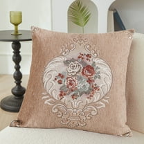 AuroraX Soft Throw Pillow Covers Decorative 18x18 Inch Khaki Pillow Covers Skin-Friendly Bohemian Indoor European Jacquard Cushion Cover Room,Livingroom Decor