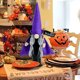 thumbnail image 1 of Ayuda de cocina Decoración de la cubierta de la botella de vino de Halloween Bruja negra, Decoración de la cubierta de la botella de vino Decoración de la mesa de regalo, 1 of 3