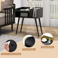 thumbnail image 6 of Costway Mid Century Modern End Table with Open Shelves Metal Support Legs for Bedroom Black, 6 of 9