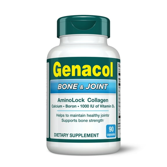 Genacol Bone & Joint Support Supplement with Calcium, Boron, Magnesium, Vitamin D3, Hydrolyzed Collagen, 90 Capsules