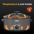 thumbnail image 5 of Sunvivi Slow Cooker with Self-Basting Lid, Removable Pan and Rack - Stainless Steel - Gray, 5 of 6