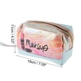 thumbnail image 3 of 1 Pc Bolsa de Maquillaje Portátil para Labios para Mujeres para Viajes, Vacaciones, Camping, Gimnasio, Azul PU, 3 of 3