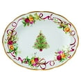thumbnail image 2 of Royal Albert Old Country Roses Arbre de Noël Plateau Ovale, 13 Pouces, 2 of 3