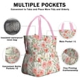 thumbnail image 3 of Pioneer Flower Drawstring Lunch Bag Women - Drawstring Lunch Bag Insulated for Work Office - Stain-Resistant Large Lunchbags for Women with Multi-Pockets, 3 of 6
