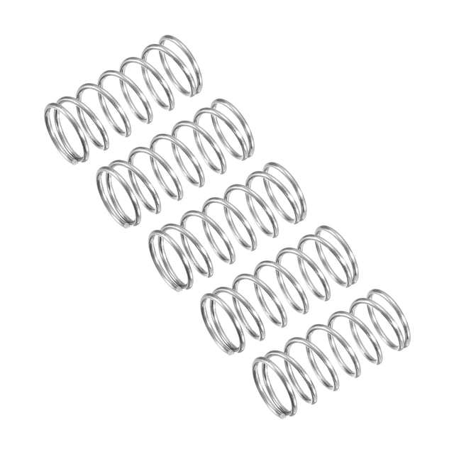 Unique Bargains Ressort de Compression, Lot de 5 en Acier Inoxydable 304, Diamètre 9 mm, Fil 0,8 mm, Longueur 20 mm