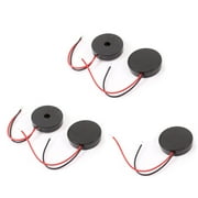 5Pcs DC 2-28V 80dB Industrial Wired Electronic Alarm Buzzer Black