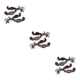 thumbnail image 3 of Soidarity 2x espuelas para caballos, espuelas estilo occidental antióxido para equipos de competición, marrón Type1 NO1, 3 of 6