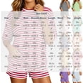 thumbnail image 3 of BRELIL Women's Round Neck Short Sleeve T-Shirt Two Piece Set Elastic Waisted Shorts Striped Casual Lounge Matching Outfits Summer Everyday Wear, Navy 2XL, 3 of 8