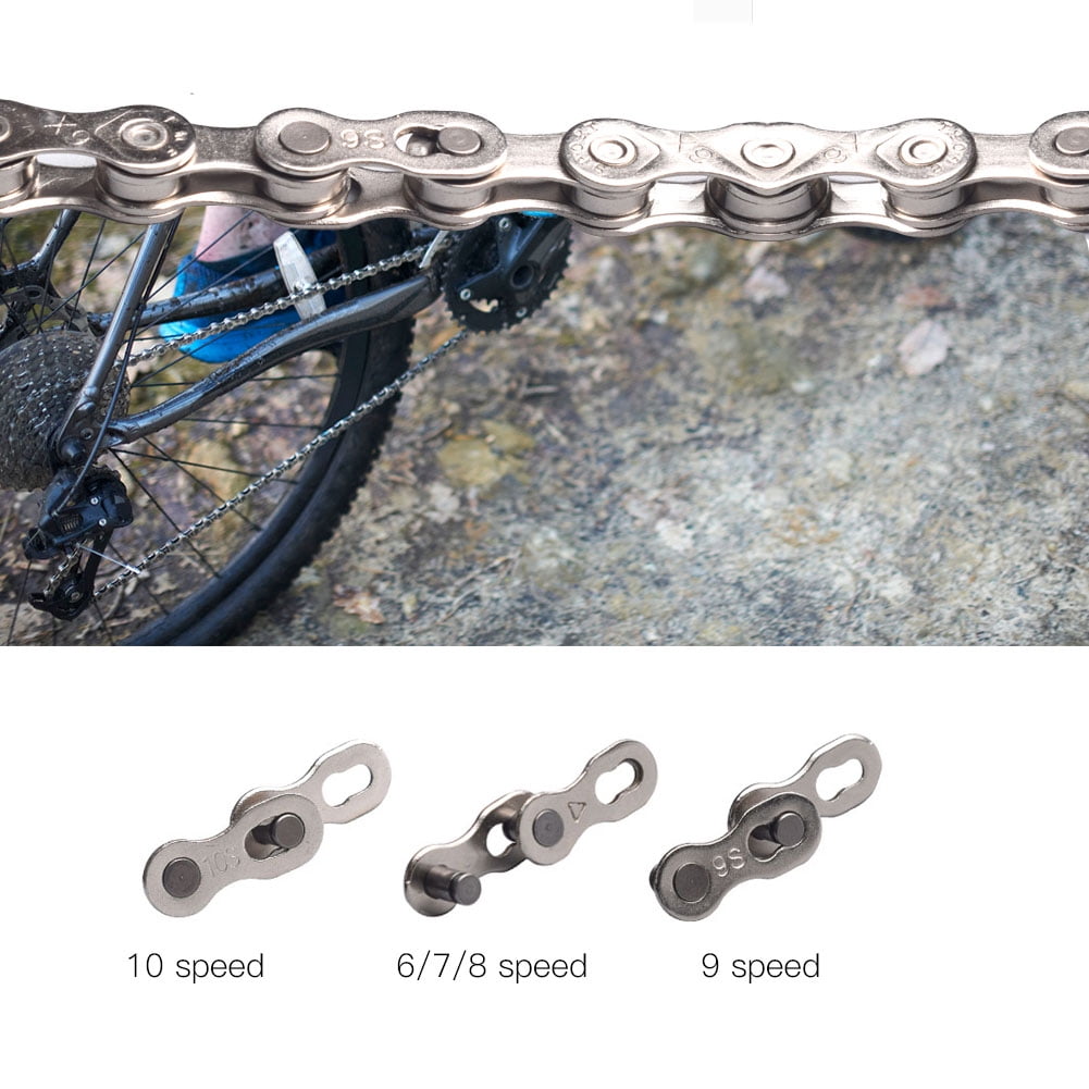 Qiilu 5 Pairs Heavy Duty Bike Quick Release Chain Mater Link Magic Joint Connector For 8 9 10 Speed bike Chain Link Bike Chain Master Link Silver For