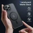 thumbnail image 4 of JETech Magnetic Case for iPhone 12 Pro Max 6.7-Inch Compatible with MagSafe, Translucent Matte Back Slim Shockproof Phone Cover (Black), 4 of 6
