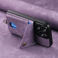 thumbnail image 3 of Nalacover for iPhone XS Max, Slim Case Wallet with Credit Card Holder, Back Flip Premium Leather Magnetic Clasp Kickstand Wirst Hand Strap Shockproof Cover For iPhone XS Max, Purple, 3 of 7