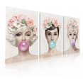 thumbnail image 1 of Set De 3 Cuadros Decorativos Marilyn,audrey,brigitte Flores Ideas Creativas Cuadro sublimado en tela, 1 of 2
