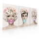 thumbnail image 1 of Set De 3 Cuadros Decorativos Marilyn,audrey,brigitte Flores Ideas Creativas Cuadro sublimado en tela, 1 of 2