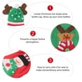 thumbnail image 2 of Toddmomy Wine Bottle Sweater Clothes Red 17x13cm Fabric Hat Shape For Holiday Gathering 3Pcs, 2 of 8