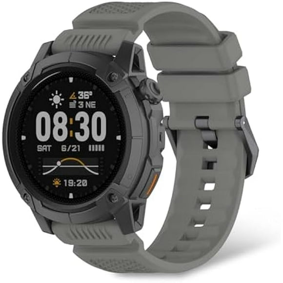 wonima11 For COROS Nomad Silicone Bands,Soft Silicone Breathable Strap Sport Band for Men Women Compatible with COROS NOMAD-Gray