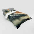 thumbnail image 3 of Ambesonne Nature Bedding Set 3 Pcs, Snowy Peak Mountain, Twin, Grey Orange, 3 of 3